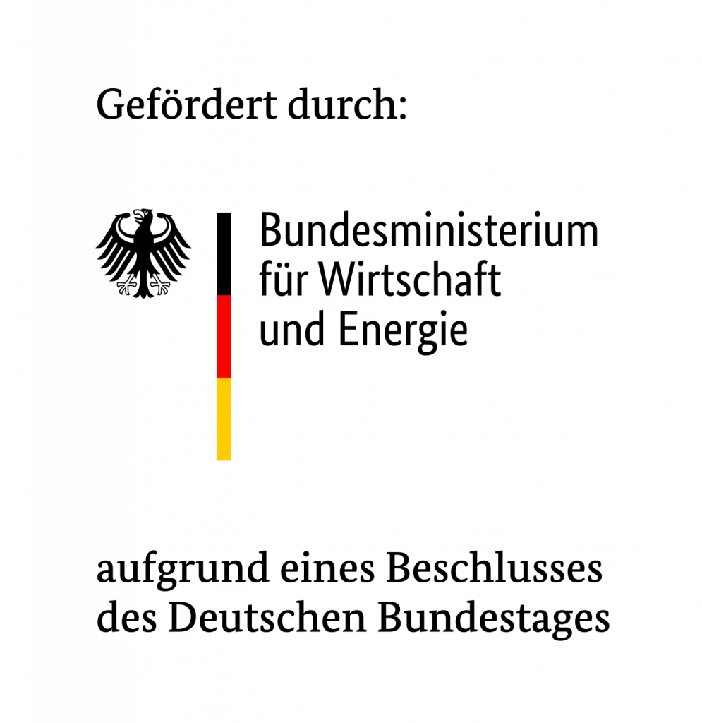 Logo Förderung durch BMWi, Bundesministerium für Wirtschaft und Energie